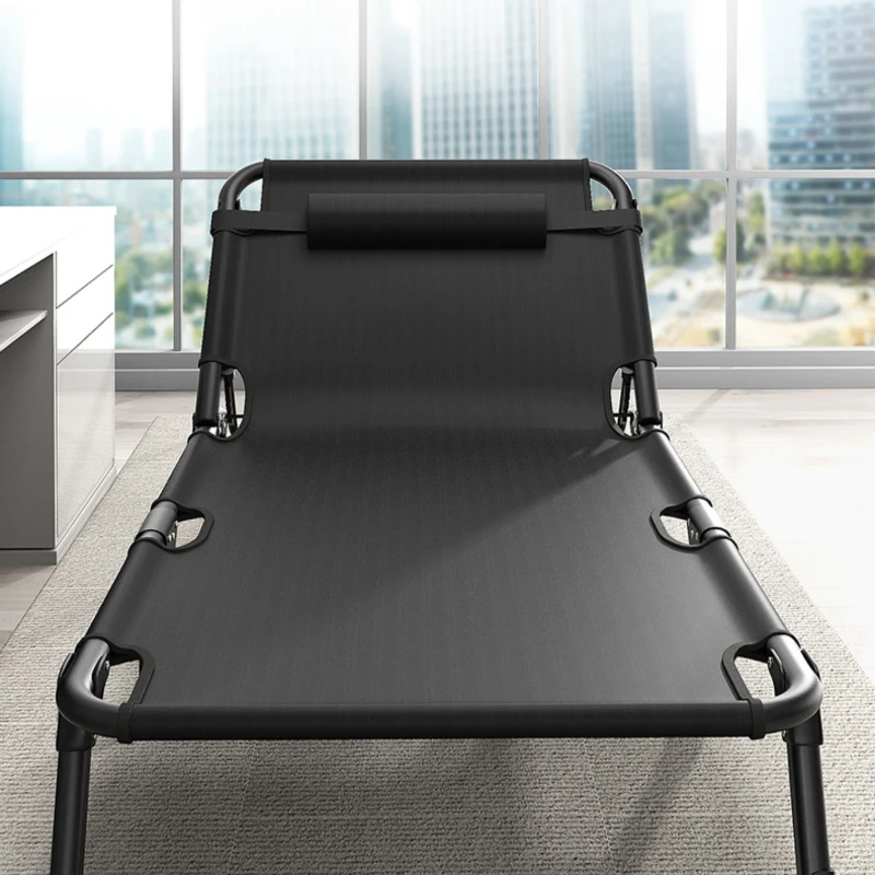 3-in-1 Portable Camping Cot Bed 5-Position Adjustable Outdoor Chaise Lounge Foldable Sleeping Cot for Adults with Carry