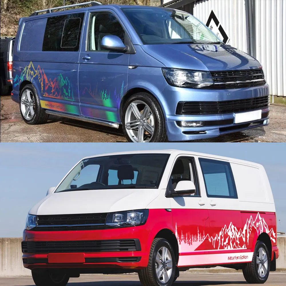 Set of 4 Versatile Car Stickers - Stylish Camper Van and Motorhome DIY Decals