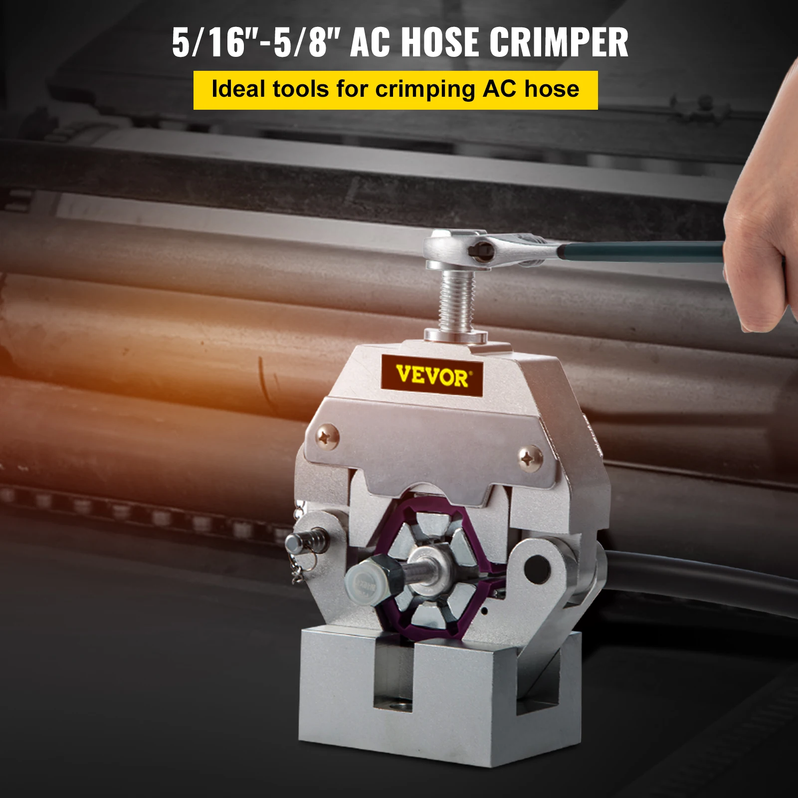 VEVOR Hydraulic Press Hose Crimper Kit with 4Dies 71550 Handheld Manual Hydra-Crimp - Image 2