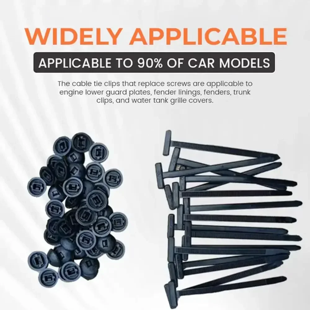 Nylon Black Cable Ties Universal Zip Ties Holder