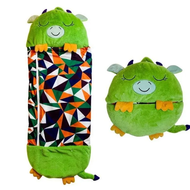 Colorful cartoon animal children's anti-kick home children's fun pillow pure cotton sleeping bag 4