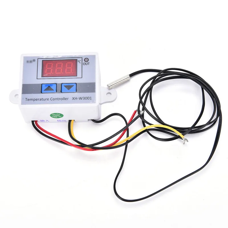 

W3001 Digital LED Temperature Controller AC 220V Thermostat Control Switch Probe