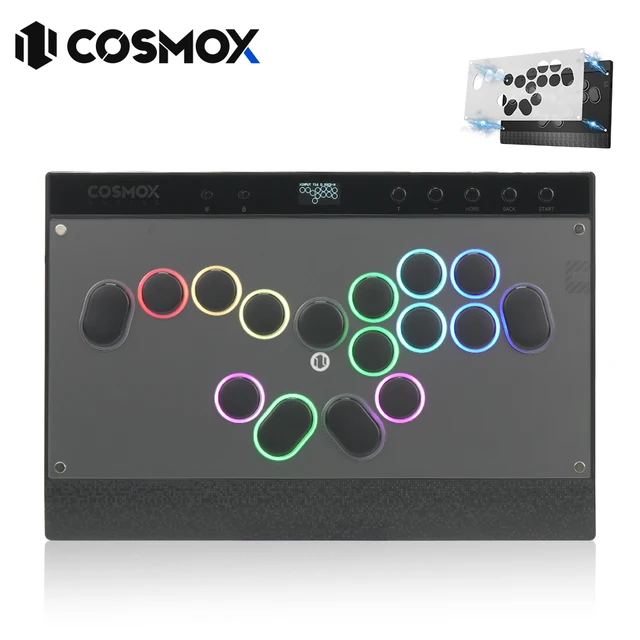 Haute42-COSMOX C16S Leverless Controller Joystick Hitbox For Switch Steam Ps4 Ps5 Magnetic Acrylic Panel Arcade 1.5U Keycaps