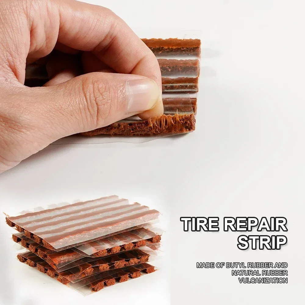 5/100PCS Car Motorcycle Tire Repair Strips Tubeless Seal Strip Tyre Puncture Rubber Strip Plug Car Bike Tire Repair