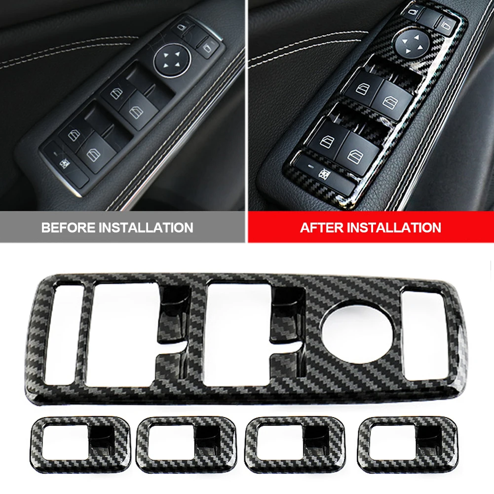 Panneau Climatisation Fibre De Carbone Pour Mercedes Classe C W204 (2007-2012) - Garniture Intérieure Brillante