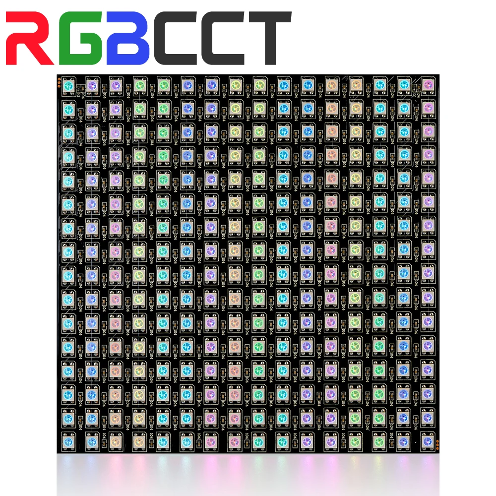 1-10Pcs WS2812B RGB Flexible 16x16 8x32 256Leds Pixel Panel Matrix Screen Led Module WS2812 IC ECO Individually Addressable DC5V