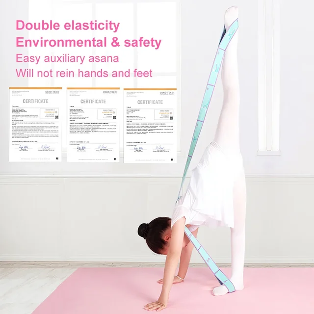 8 Loops Children's Upgrade Pattern Guide Digital Resistance Elastic Band for Dance, Gymnastics, Ballet rubber band for training 6