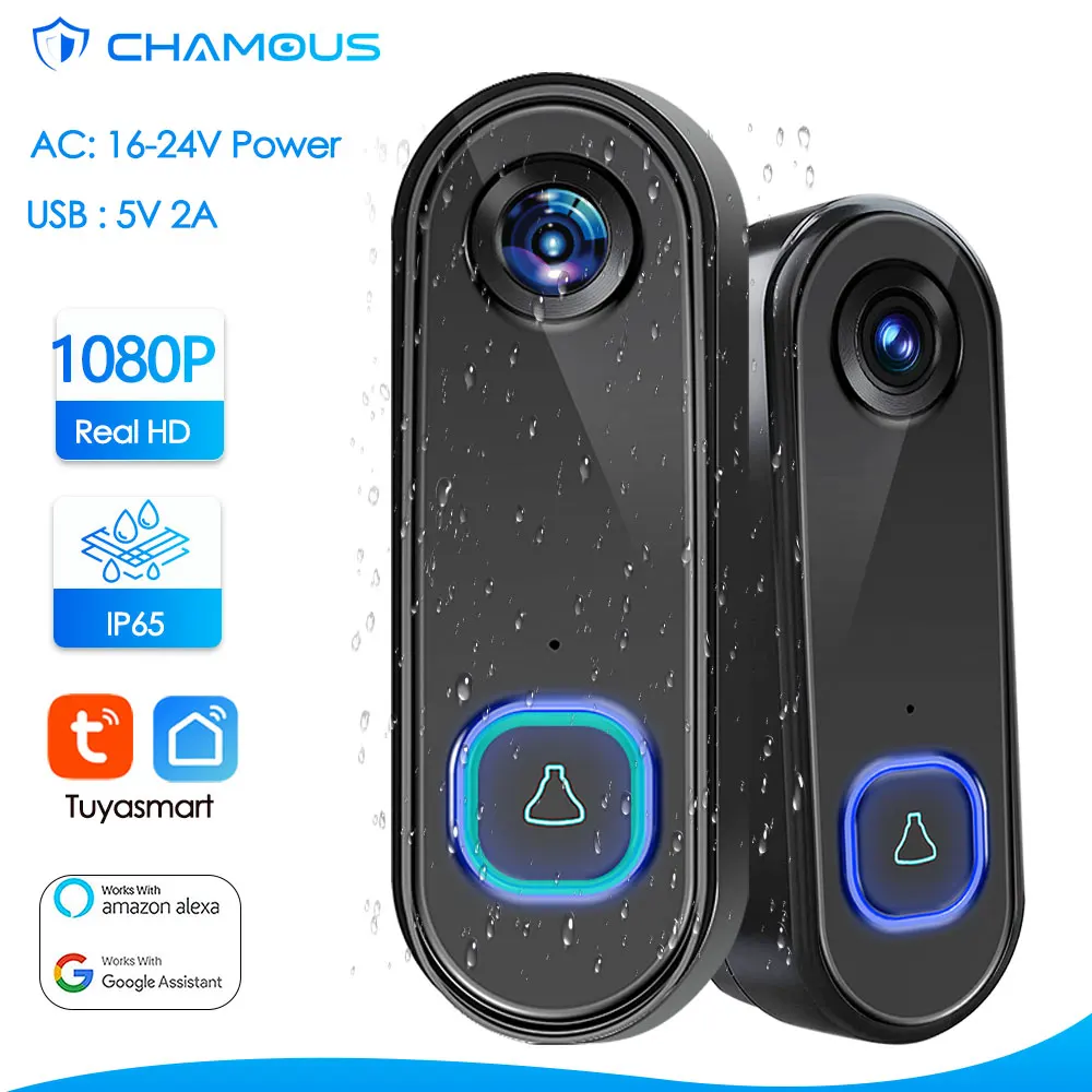 Xtu Wireless Doorbell With Camera Battery Operated TUYA WiFi