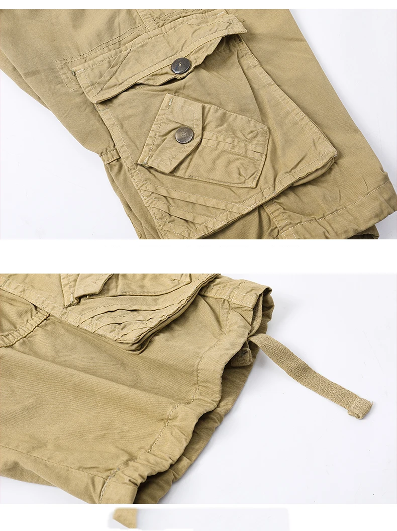 For 2024 Summer New Mens Casual Trouers Green Black Shorts Military Cargo Work Man Short Pants OverSize 30 38
