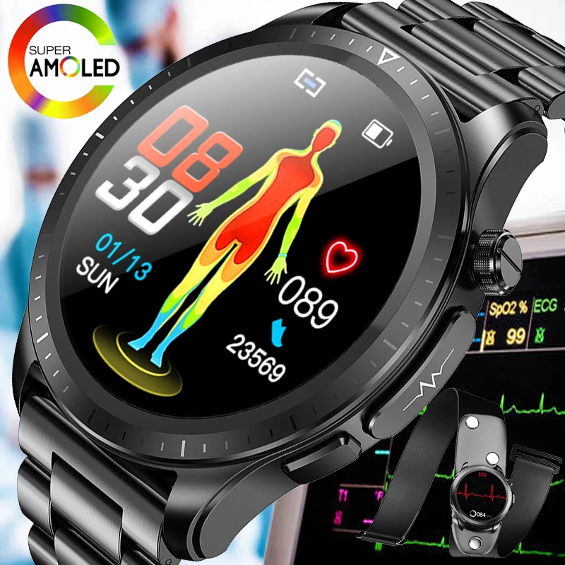 

Новинка, глюкометр, умные часы, ЭКГ + ФПГ, агент температуры тела, датчик уровня кислорода в крови, умные часы, 1,39 дюйма, часы для здоровья С Пульсометром