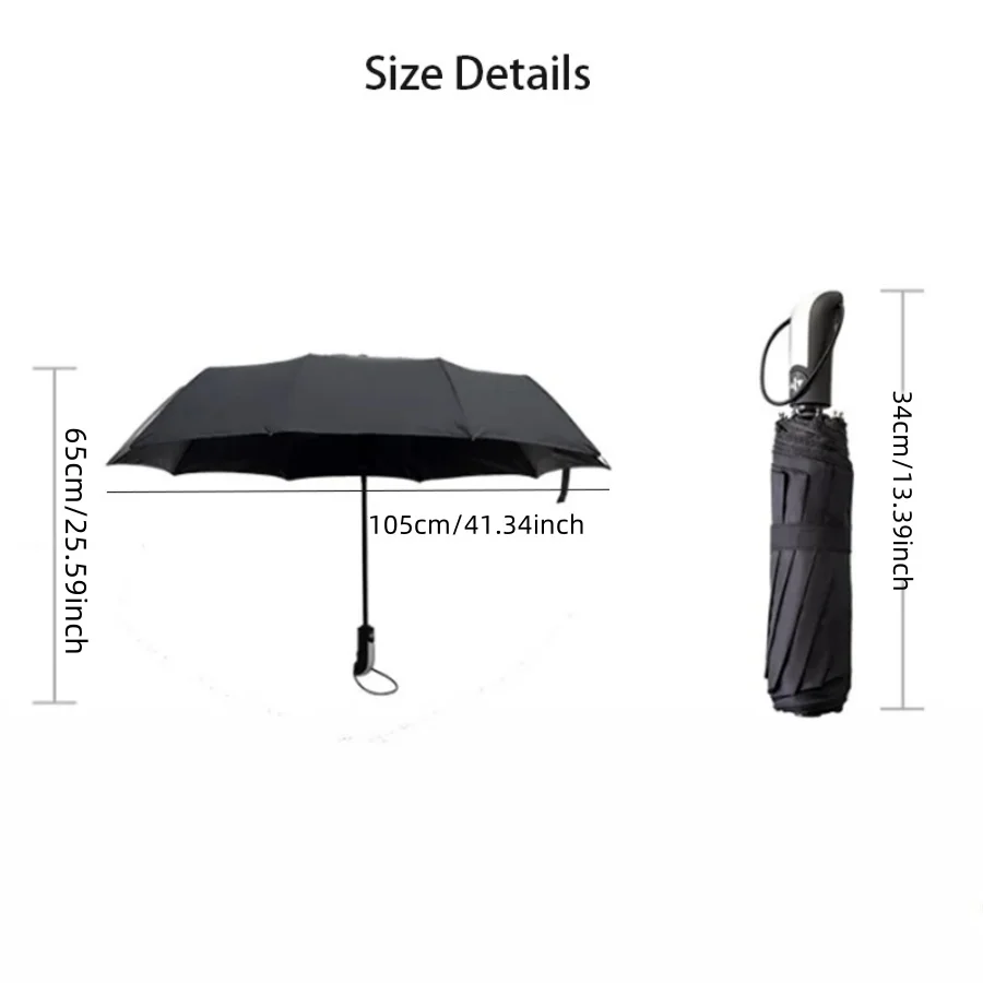 Durable Wind-Resistant UV Protection Umbrella - Large Folding Design
