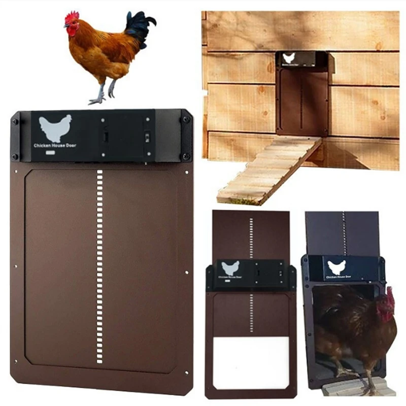 Autotic Chicen Cop Dor New Second-generation Home Automatic Light-sensitive Chicken Coop Door Small Chicken Coop Pet Door