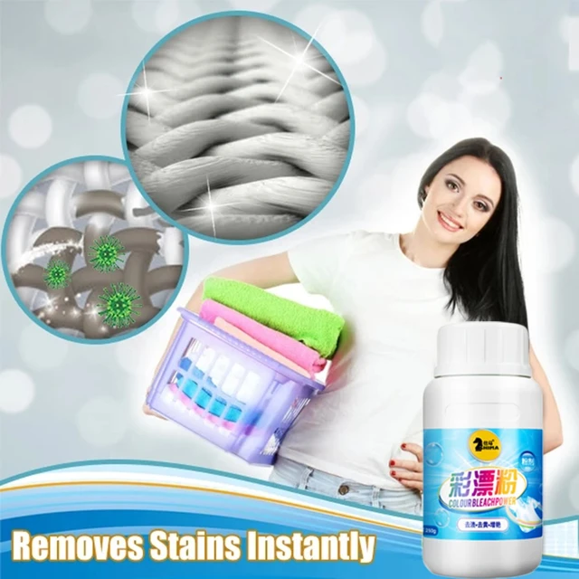 Laundry Bleach Remove Stains and Remove Yellowing Wash White Clothes Stain  Removing Powder Laundry Whitener - AliExpress