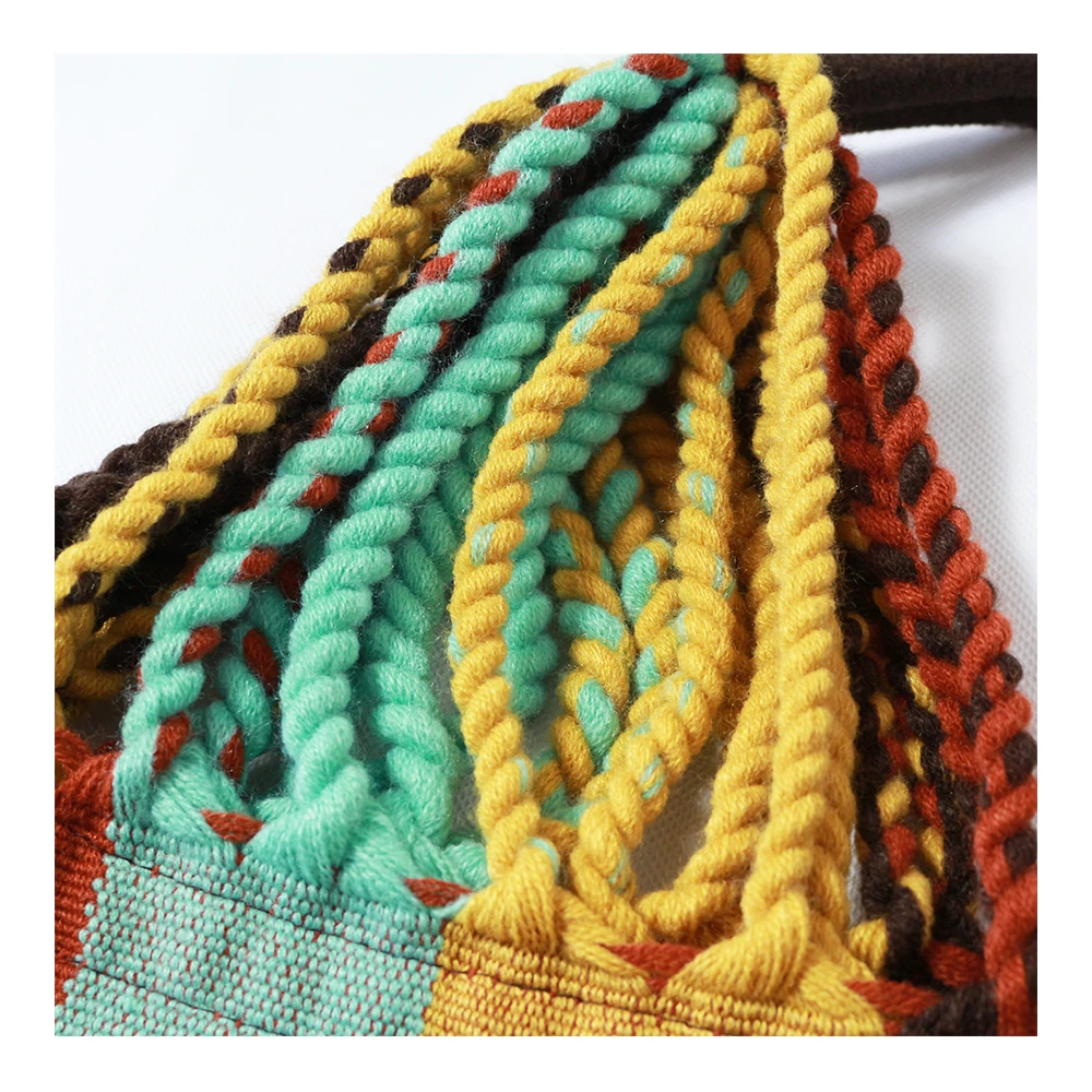 Handbags сумка для путешествий тренд Woven Acrylic Spring Tote Bags Stripe Handmade Sac a Main Femme High Capacity Bolsas