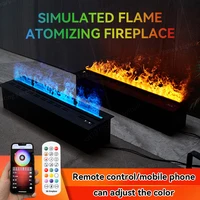 3D распыленный камин с управлением через приложение, светодиодный красочный пламя, ЭКО, водяной пар, электрический камин для внутреннего ТВ, настенный декор для гостиной