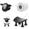 Sheep Shape Toilet Roll Holder Funny Resin Sheep Roll Paper Holder Creative Stackable Tissue Organiser For Home Bathroom 3