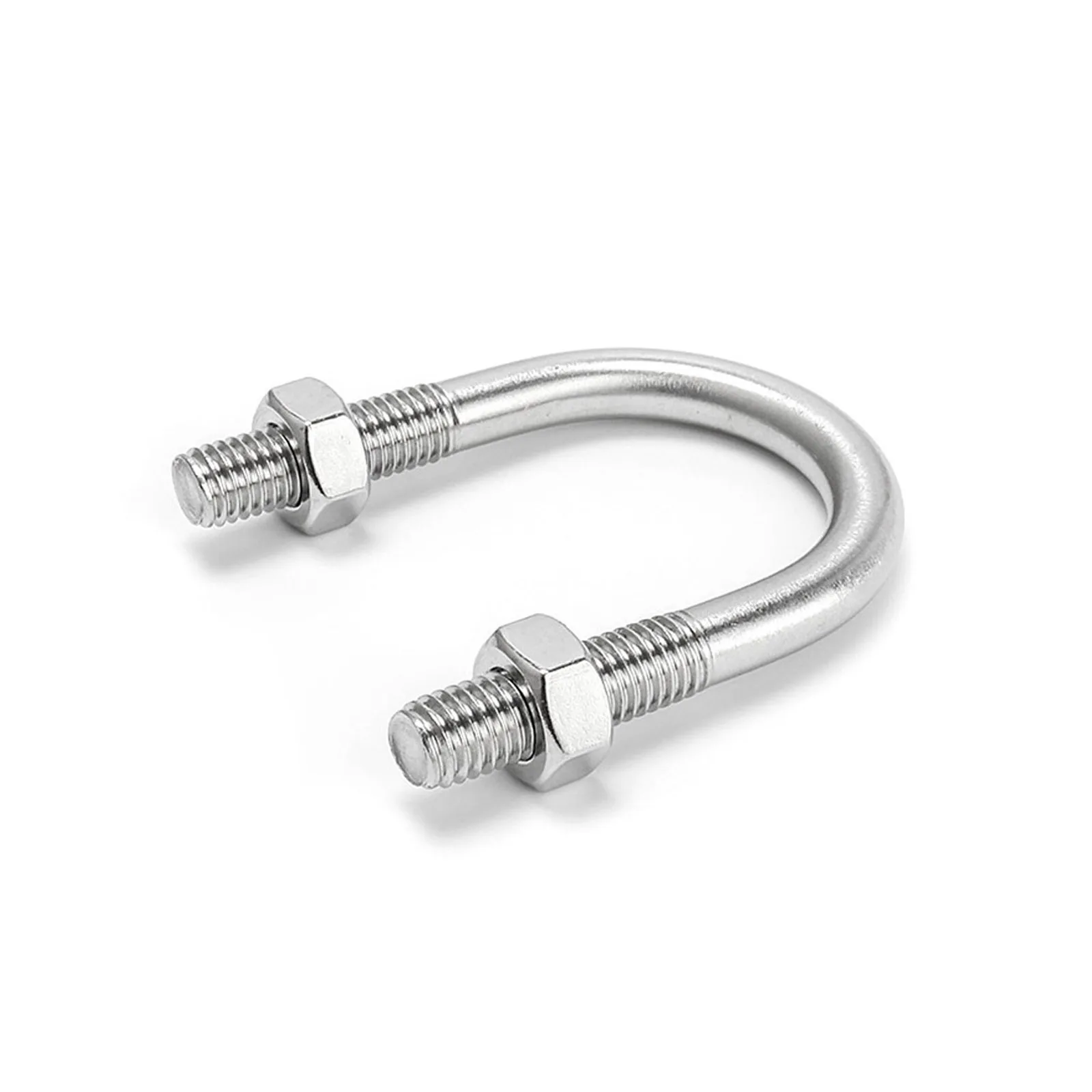304 Stainless Steel U-Type Bolts with Nuts Hoop M6 M8 M10 M12 U-Shaped Screws 1/2pc Construction Installation Fastener