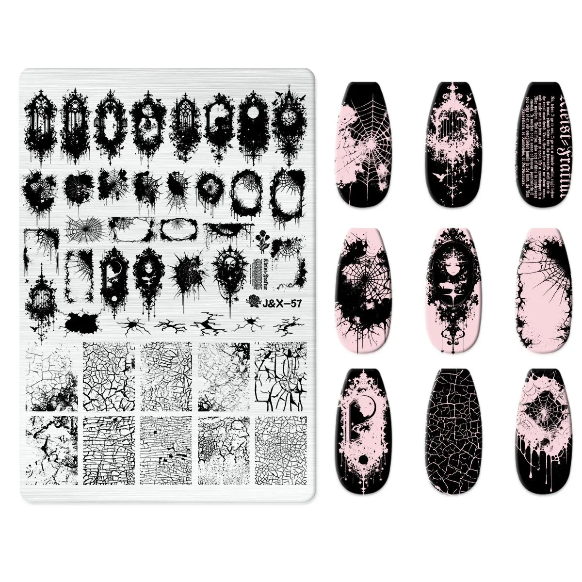 Cartoon Character Halloween Nail Art Stamping Plate Template Wizarding Animals Heart Image Stencil Mold Nail Printing Tools Draw 3