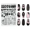 Cartoon Character Halloween Nail Art Stamping Plate Template Wizarding Animals Heart Image Stencil Mold Nail Printing Tools Draw 3