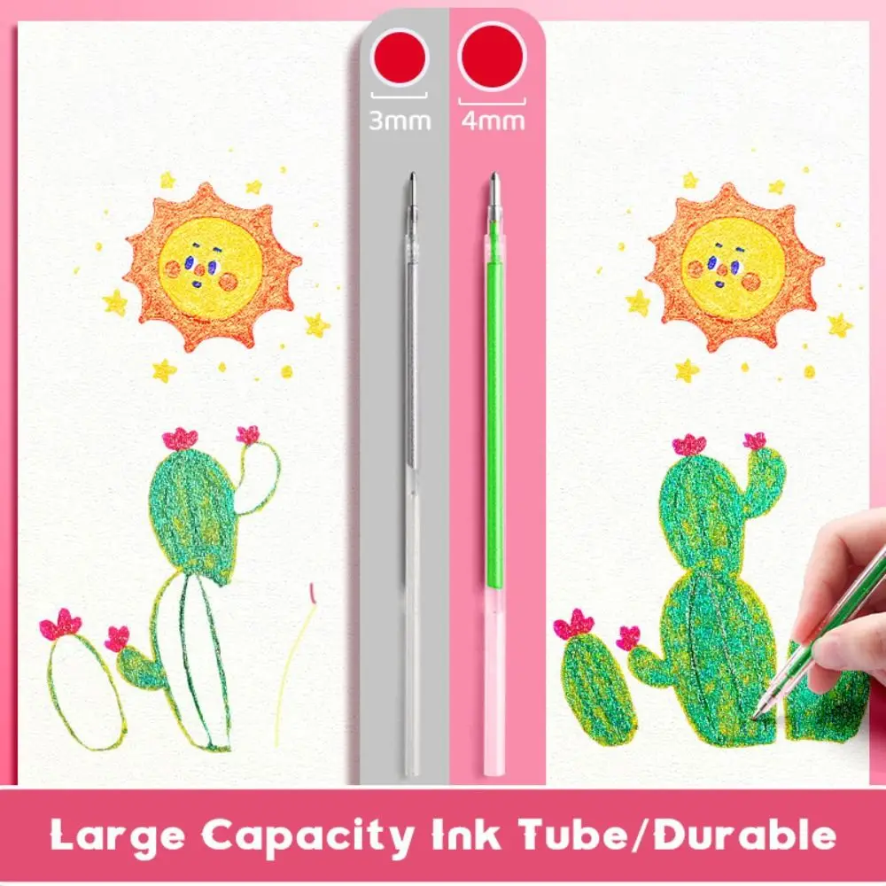 8/12/24/36/48/60Colors 8/12/24/36/48/60 Colors Glitter Gel Pen Large Capacity DIY Handwriting Quicksand Fluorescent Pen