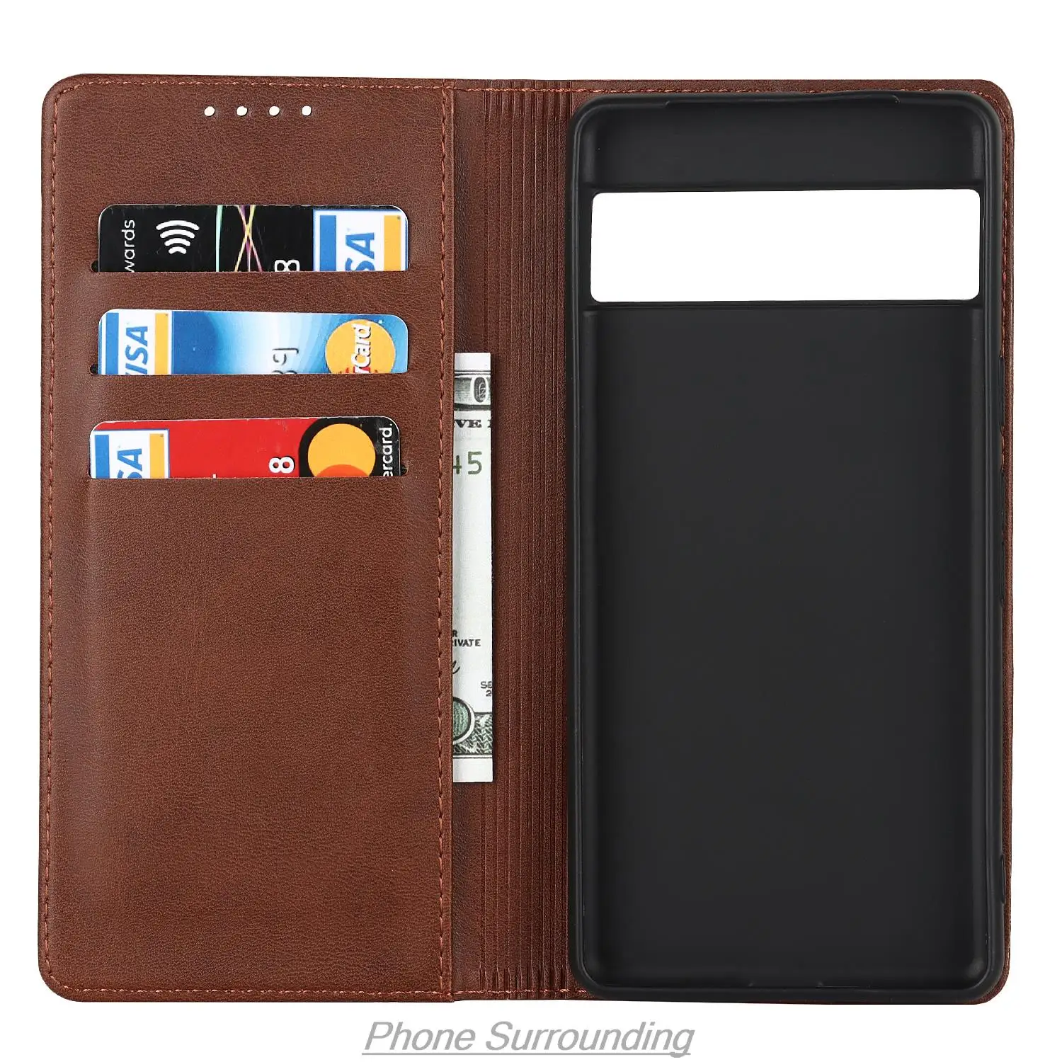 가죽 케이스 구글 픽셀 7 픽셀 7 프로 플립 케이스, 카드 홀더 홀스터 마그네틱 어트랙션 커버 케이스 지갑 케이스