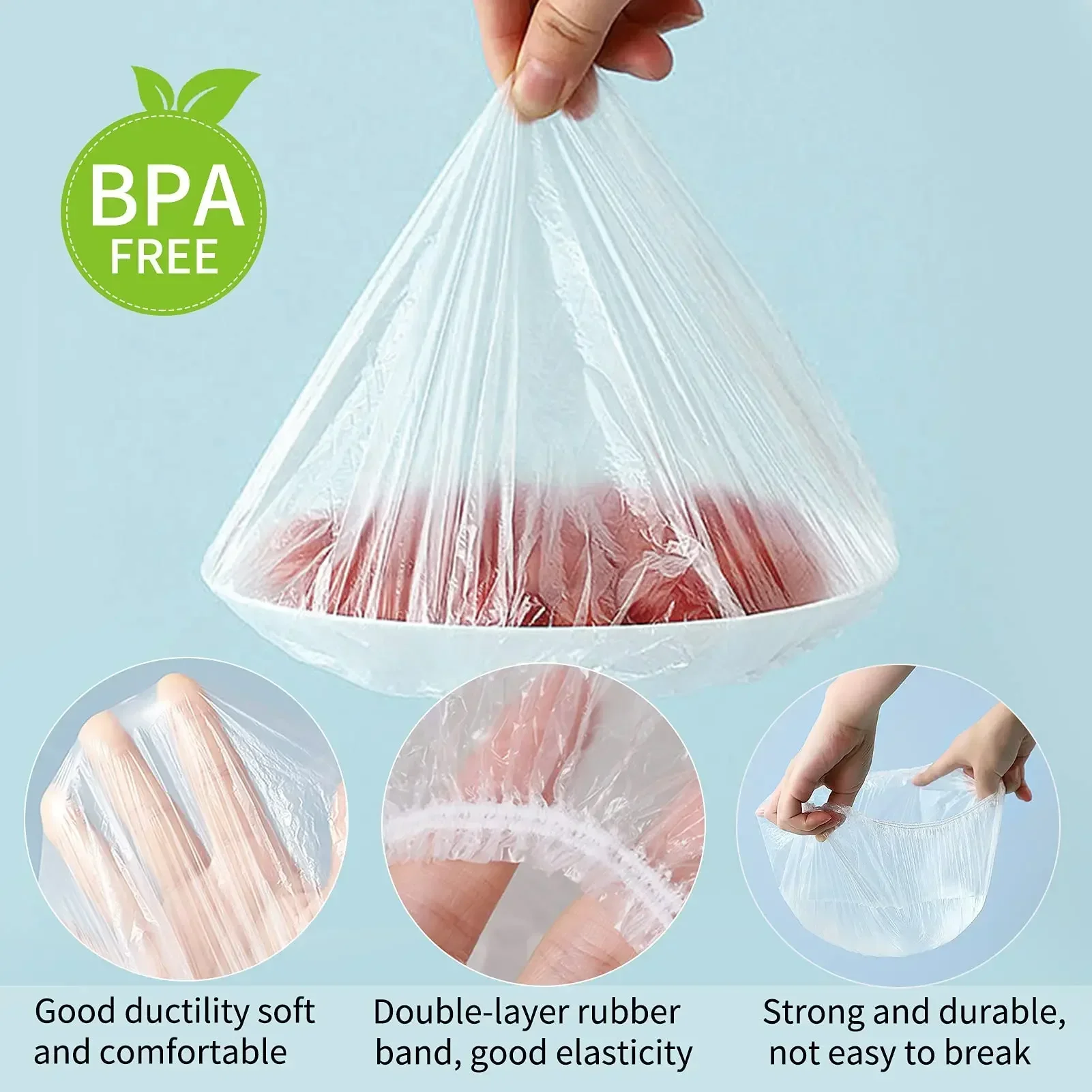 Food Storage Bags 100/500PCS Disposable Fresh-keeping Bag Food Covers Fruit Storage Packaging Kitchen