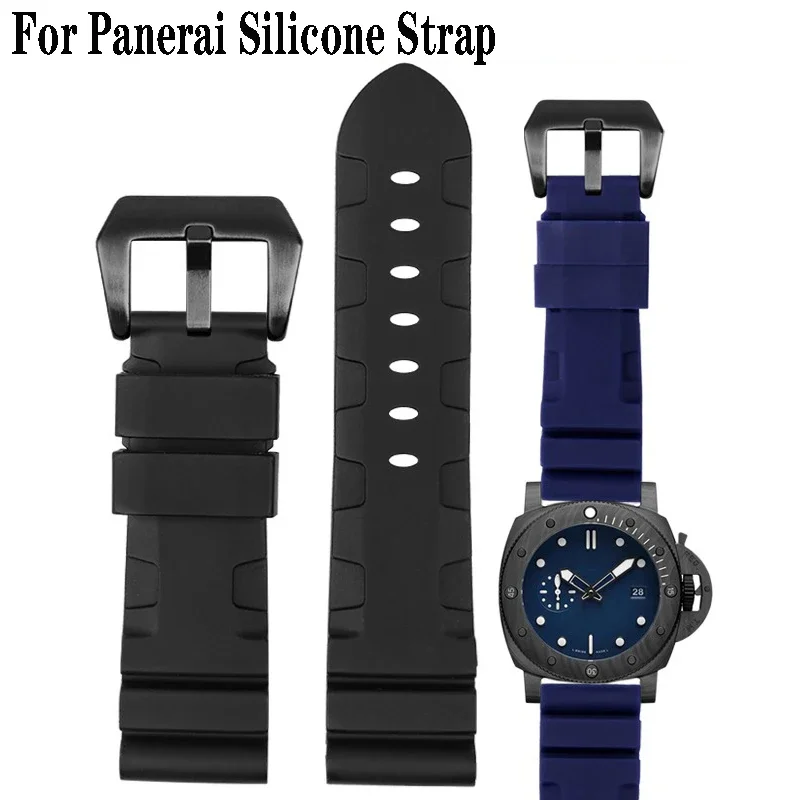 Cinturino In Gomma Siliconica Da Uomo 22Mm 24Mm Per Panerai Sommergibile Pam 111 441 386 Sport Soft Strap Invio Strumenti
