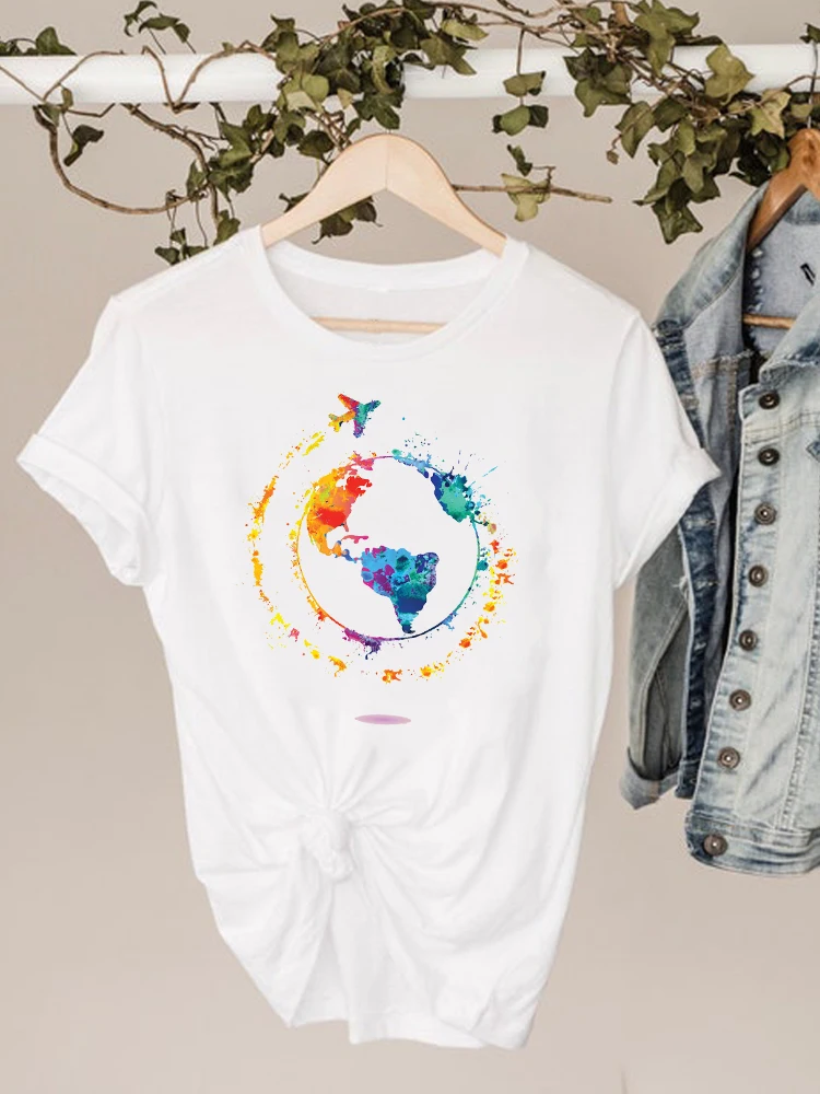thumbnail image 1 of Camiseta con estampado de dibujos animados de dinosaurios y amor, ropa de verano de manga corta para mujer, camiseta básica gris, camiseta gráfica de moda, 1 of 5