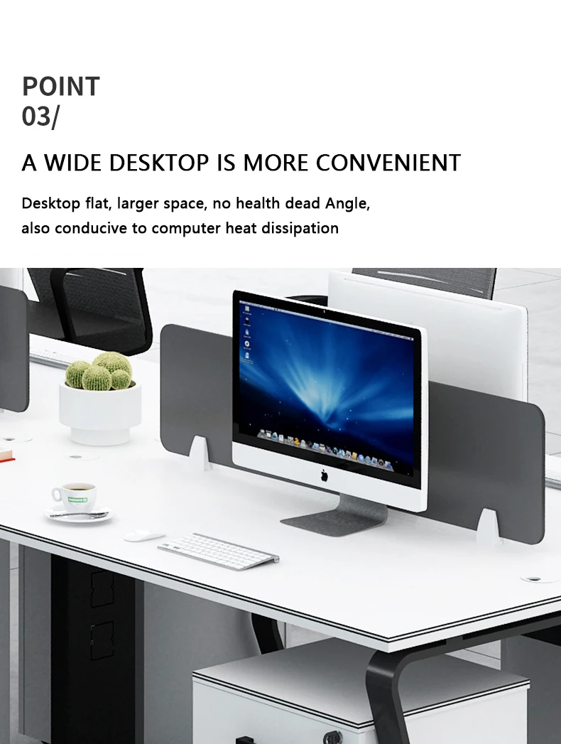 Description Picture 5 of itemStaff Desk Four or Six People Combination Simple Office Computer Single Training Table Furniture