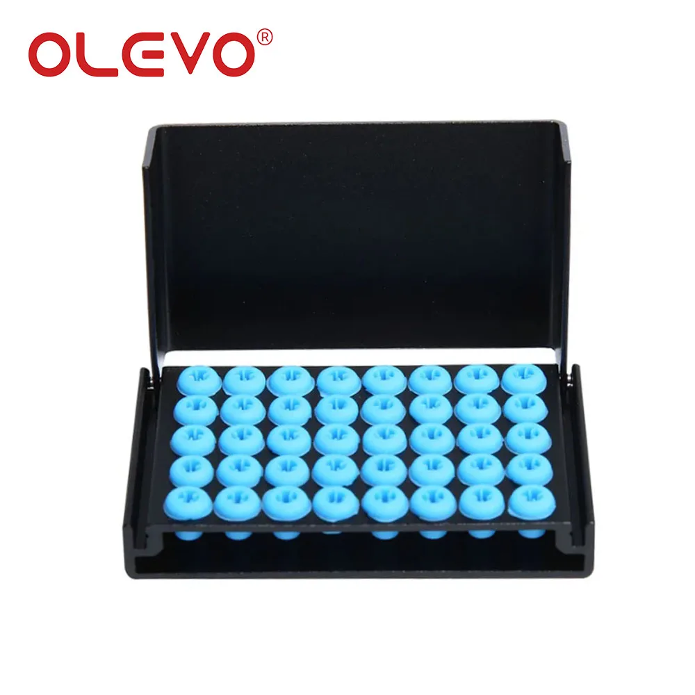 Aluminum Dental Bur Holder Organizer - Autoclavable 40-Slot Disinfection Case