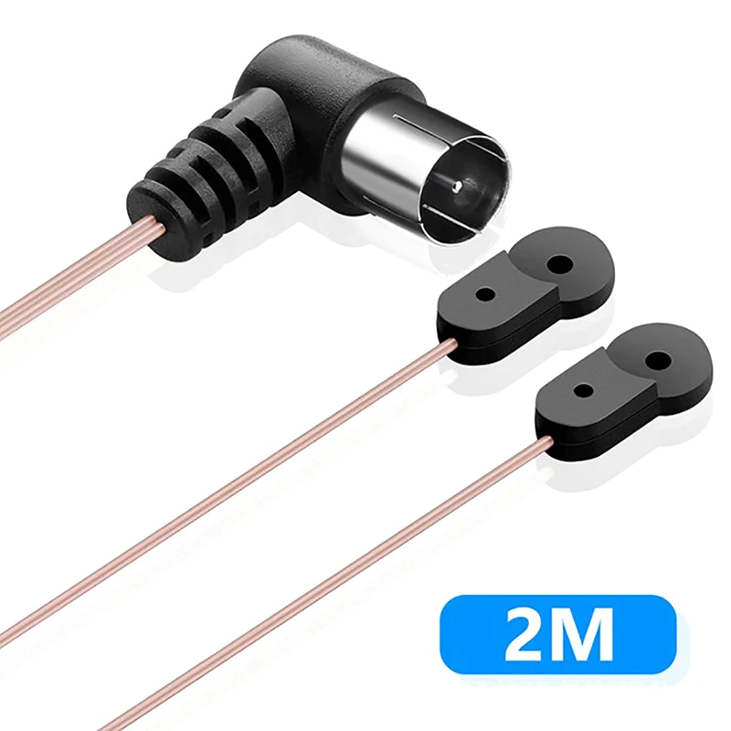 FM Antenna 75 Ohm F Type Male Plug for Home Radio Stereo Signal Receiver Aerial fm radio rod antenna 3 5mm adapter replacement telescopic screw f type male plug connector av stereo receiver amplifier