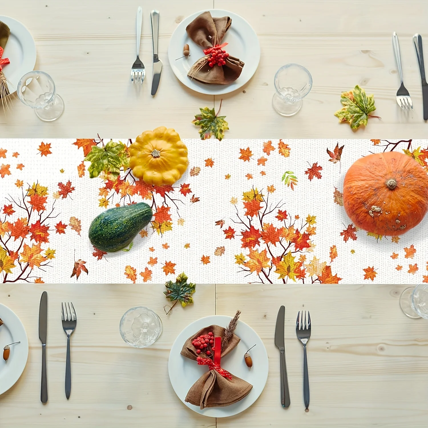Fall Cat Pumpkin Table Runner 2