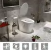 Smart Toilet Bidet Heated Seat  Integrated Multi Function, Tankless Toilet Smart Bidet Automatic Flushing Remote Control 4