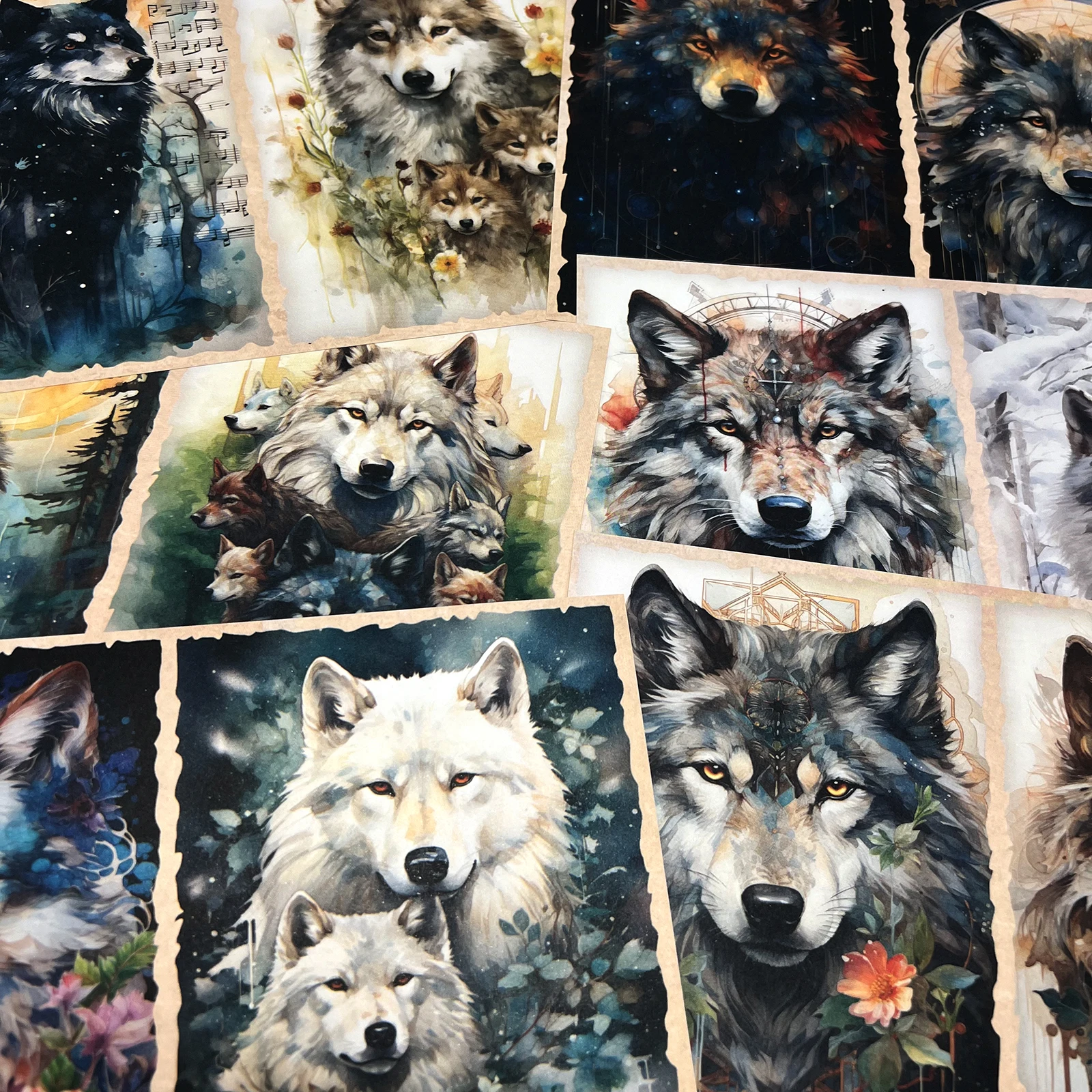 9Sheets A5 Size The Wild Colors Of The Wolf Junk Diary Magazine Scrapbooking Viguscraft