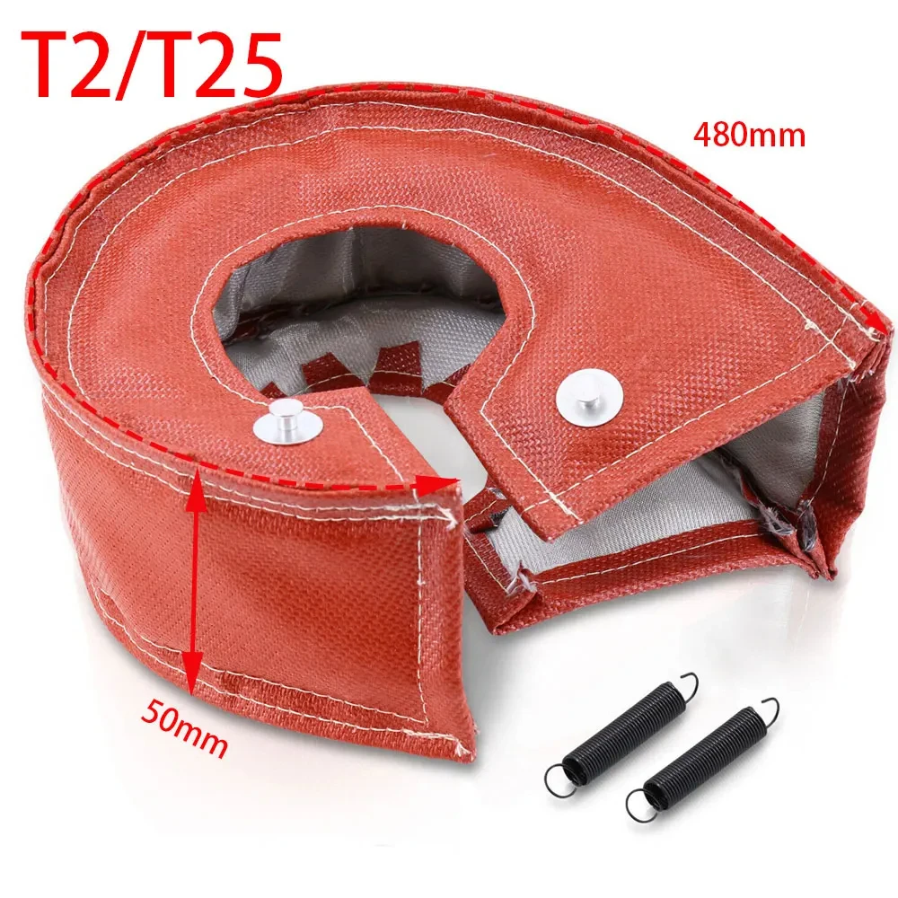 High-Performance Titanium Turbo Blanket Heat Shield Barrier - Available in Black, Red, and Blue