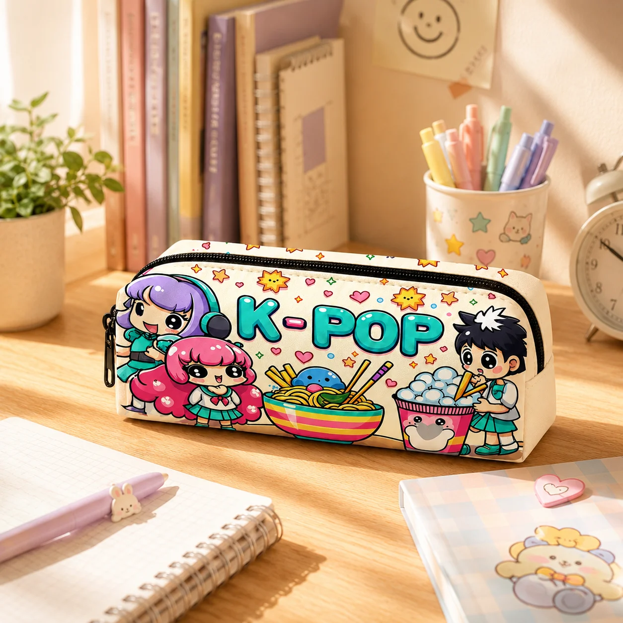 Astuccio Kpop con Cartoni Animati, Grande Capacità, per Ragazze e Studenti, Borsa Porta Cancelleria, Regalo per il Ritorno a Scuola - immagine 5