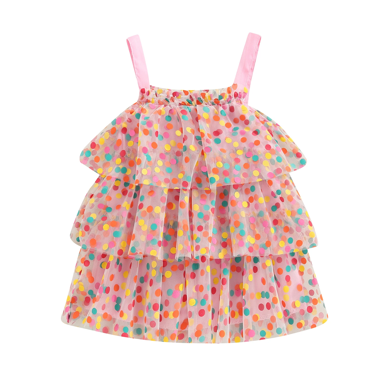 2023 0 4Y Baby Kids Girls Slip Dress Sleeveless Dots Print Summer