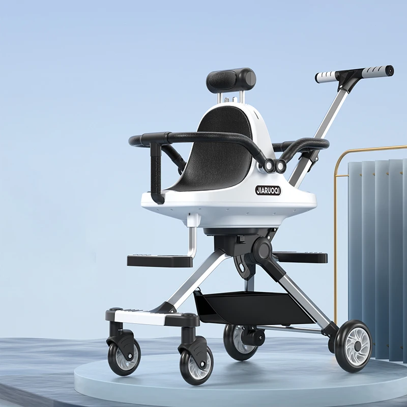 Twin Baby Stroller Double Seat Lightweight Portable Folding Aluminum Alloy Frame Removable Sunshade Umbrella Stroller