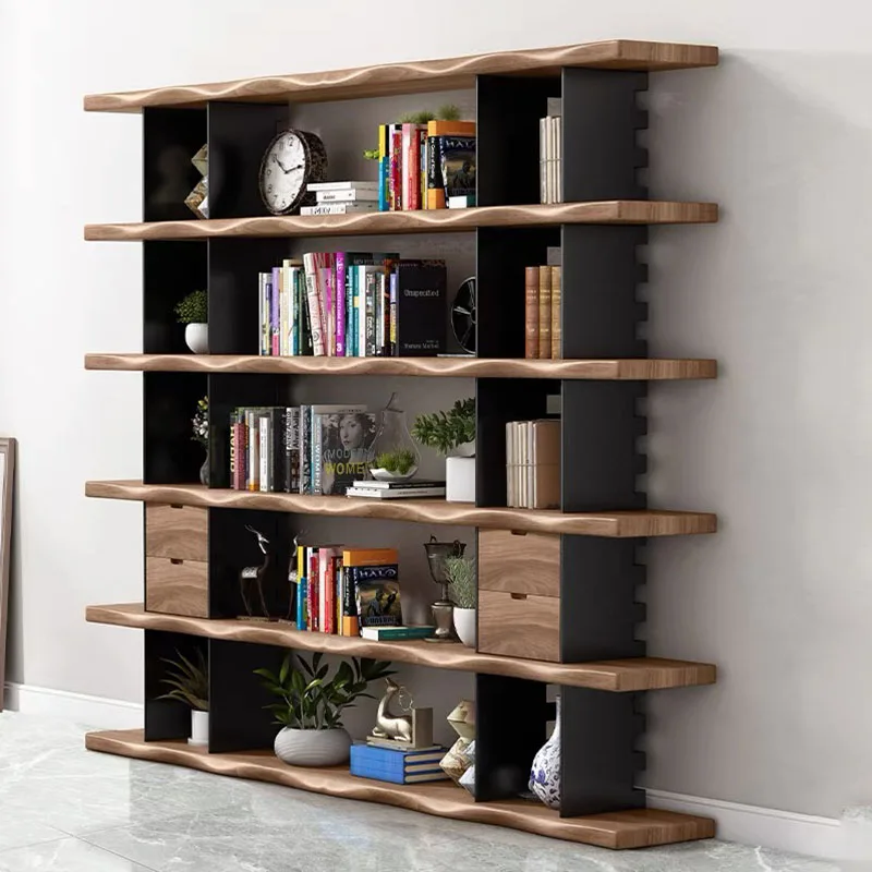 

Старший дизайн, стеллаж для хранения Bookrack, многослойная деревянная полка для книг, журналов, домашняя мебель LVBK