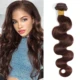 Mechones de cabello humano ondulado, Extensiones de Cabello 100% humano brasileño, marrón, n. ° 4, n. ° 2, cabello Remy tejido, 1/2 piezas