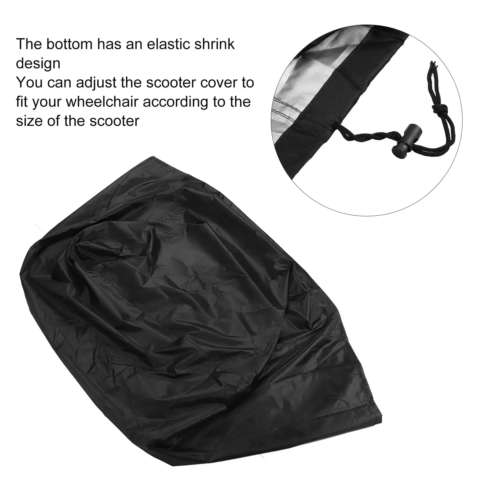Electric Wheelchair Waterproof Cover Oxford Cloth Elastic Shrinkage Bottom Rain Protective Cover Mobility Scooter Dust Cover 5