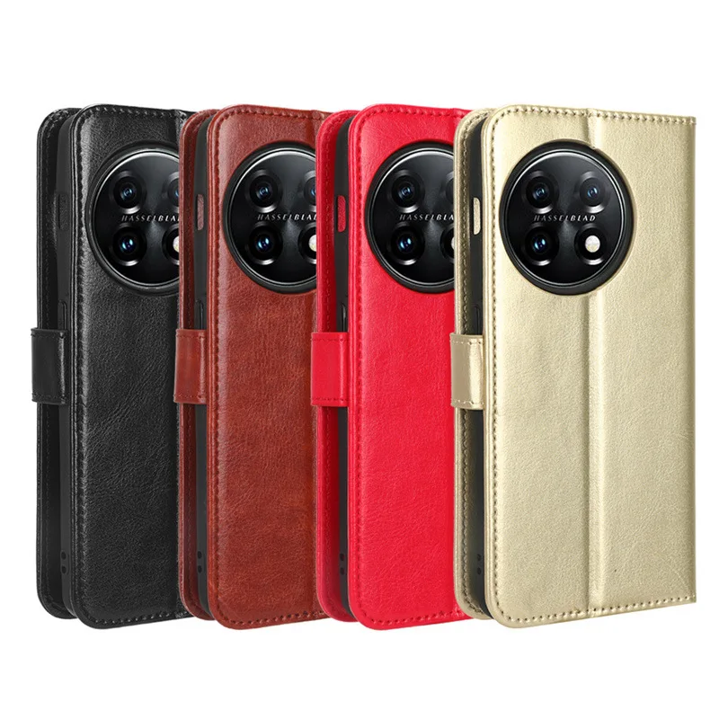 Leather Flip Case with Wallet and Kickstand Features