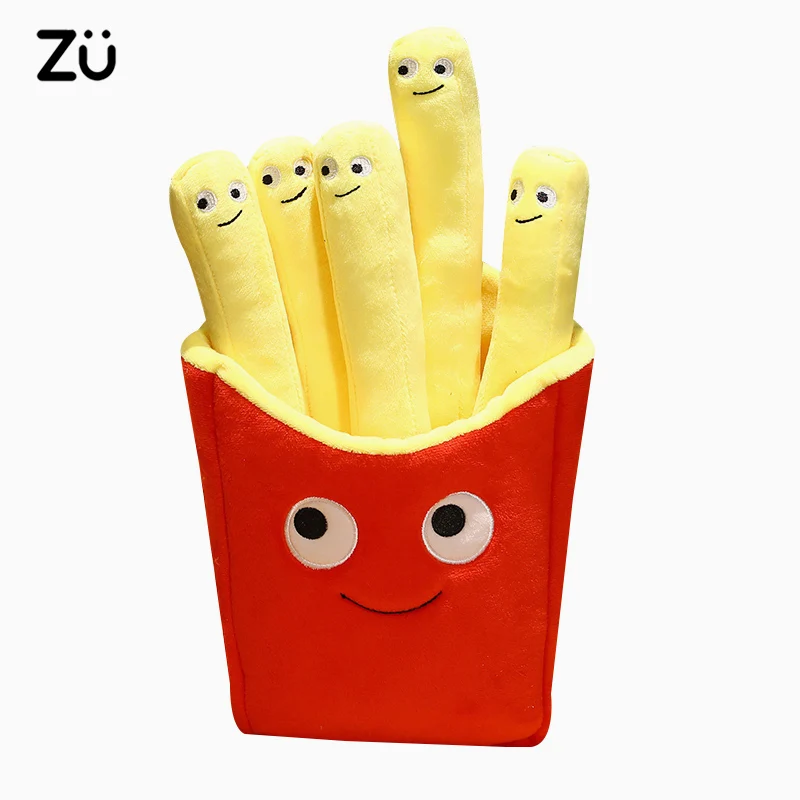 

ZU Cartoon Funny Plush Potato Chips Soft Toys Cute Food French Fries Hug Pillow Kids Girl Boy Gift