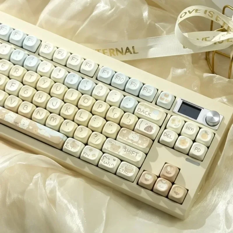 Kawaii Keys Milk Tea Bear Mao Profile Keycaps (131 Keys)