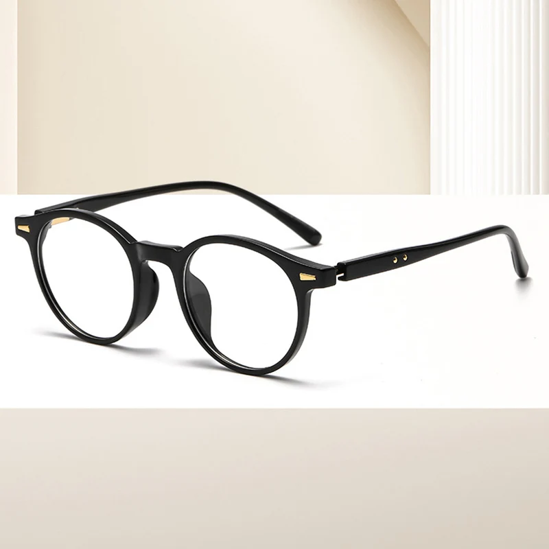 Blue Light Blocking Glasses SHAUNA Retro Classic Round Women Anti Blue Light Eyewear Clear Lens Glasses Frame Fashion Rivets Men Optical Frame, blue light blocking glasses, retro geometric glasses