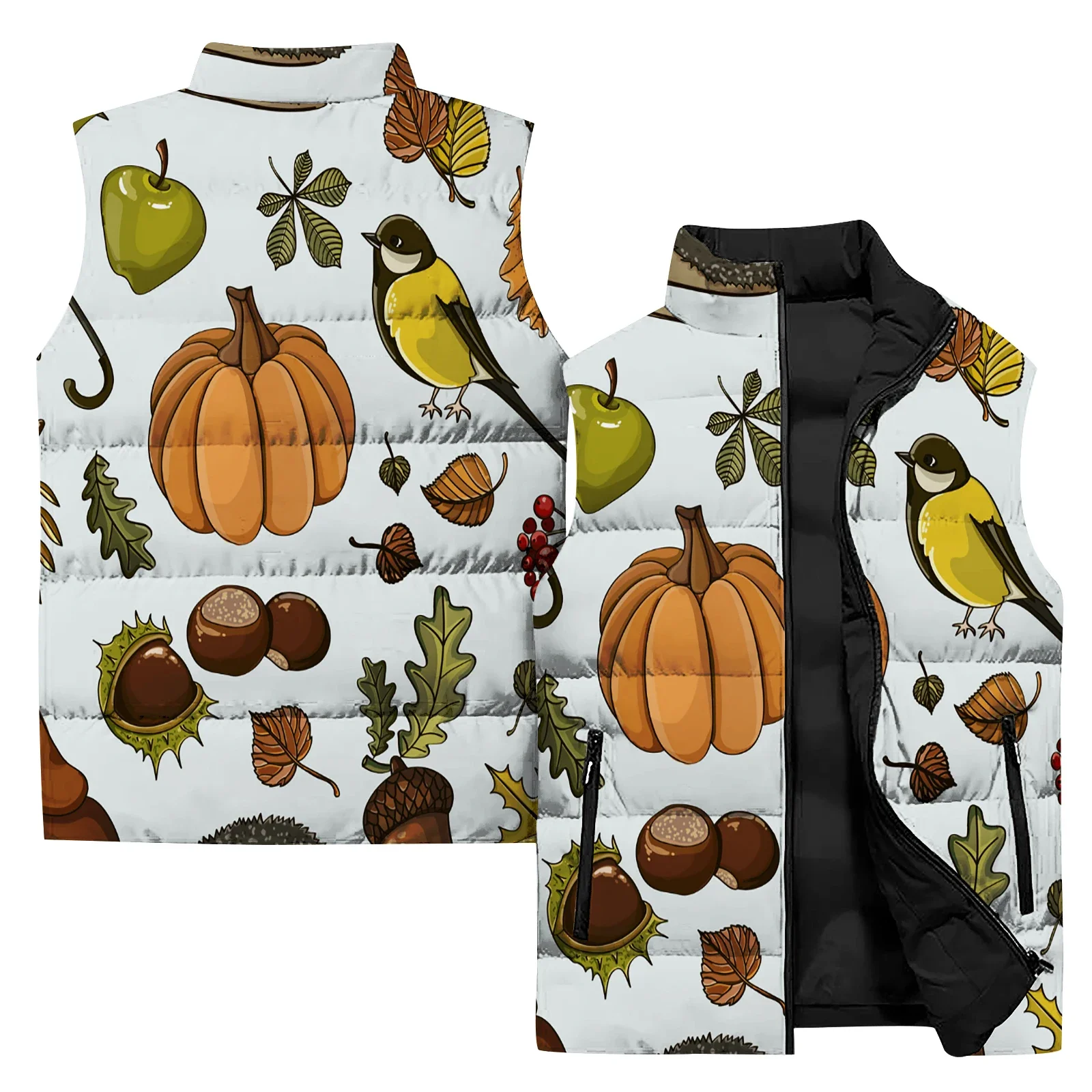 thumbnail image 1 of Conjunto de entrenamiento con calabaza para hombre, chaleco aislante, chaquetas de plumón duraderas para otoño, chalecos de moda para el Día de Acción de Gracias 2024 para hombre, abrigo de pavo, 1 of 4