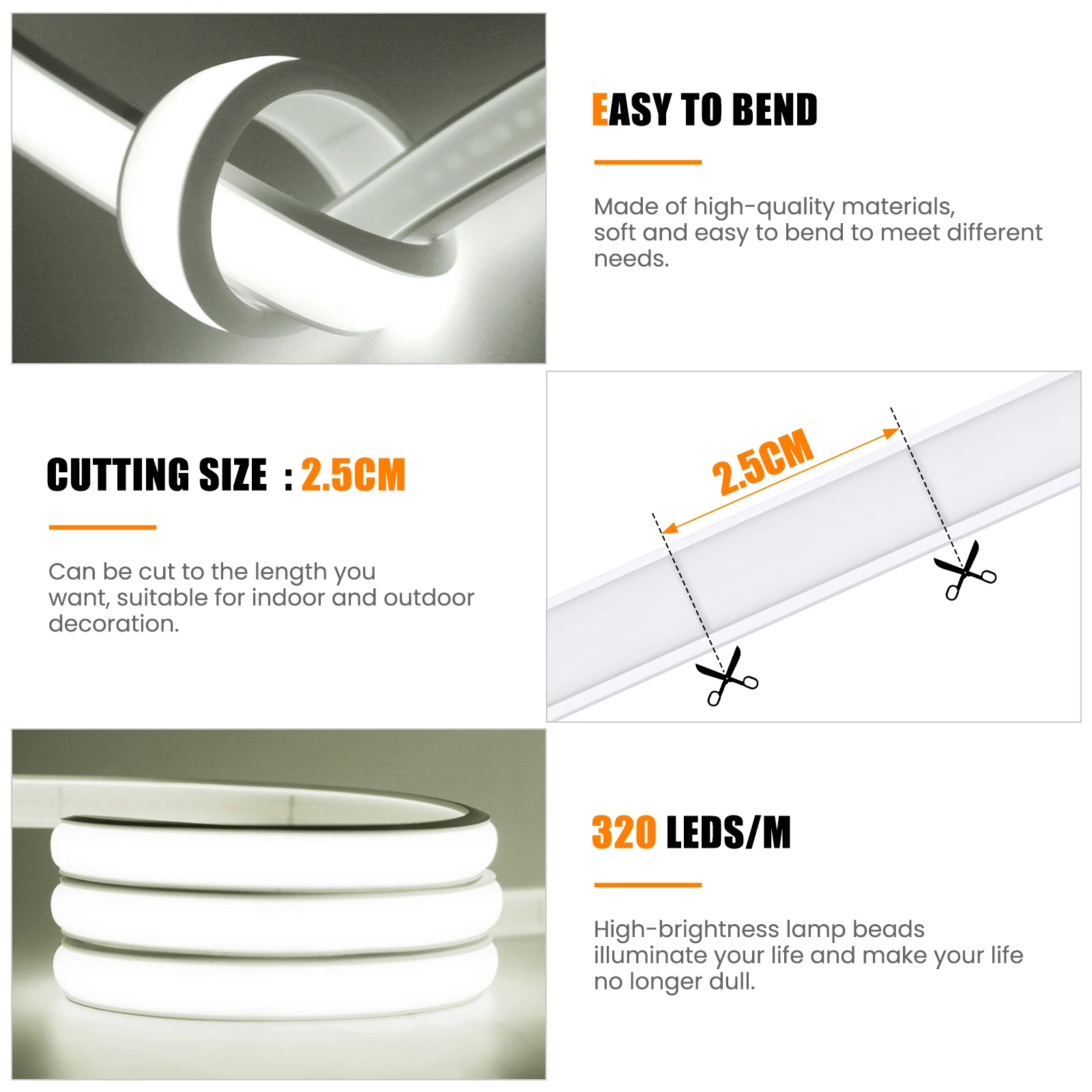 5V USB COB LED Strip with ON OFF/Touch Dimmer/3Keys S7010c20c3bb7472ca9b6019a474dc6d98