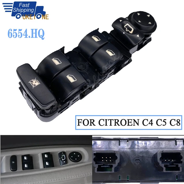 6554.HQ For Peugeot 807 Citroen C5 C8 2001-2007 High Quality Driver Left  Master Power Window Switch Control Button 6554HQ - AliExpress