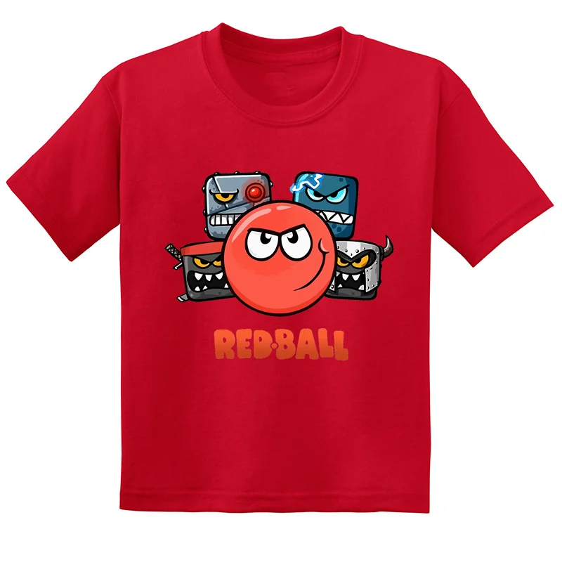 Hot Sale Red Ball 4 Print Cartoon Kids T-shirt Funny Baby Boys Girls Clothes Summer Fashion Children Cotton Short Sleeve T shirt 4