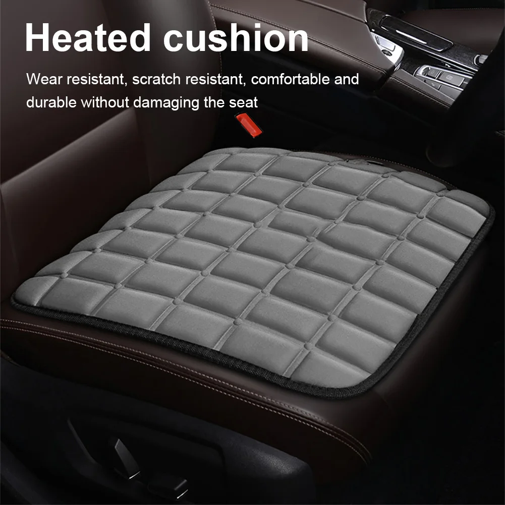 12V Car Seat Heated Cover 3 Gear Adjustable Temperature Universal Car Seat Heater 40W USB Heated Winter Car Seat Heating Pad